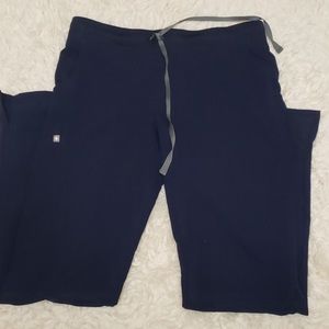 Figs navy blue scrub pants medium long Livingston